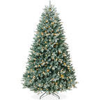 Pre-Lit Artificial Blue Spruce Christmas Tree w/ Twinkling 2-in-1 LEDs