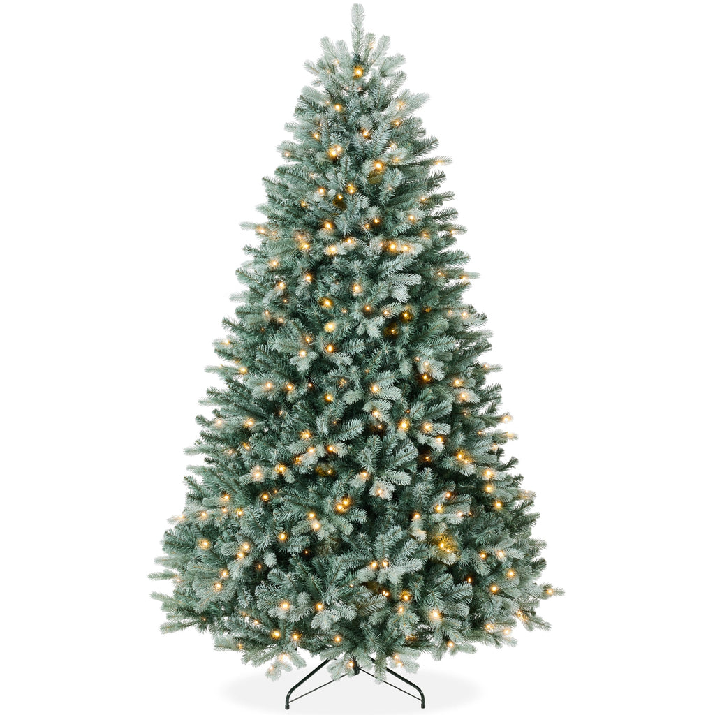 Pre-Lit Artificial Blue Spruce Christmas Tree w/ Twinkling 2-in-1 LEDs