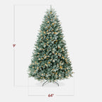 Pre-Lit Artificial Blue Spruce Christmas Tree w/ Twinkling 2-in-1 LEDs