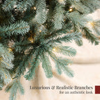 Pre-Lit Artificial Blue Spruce Christmas Tree w/ Twinkling 2-in-1 LEDs