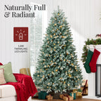 Pre-Lit Artificial Blue Spruce Christmas Tree w/ Twinkling 2-in-1 LEDs