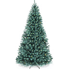 Pre-Lit Artificial Blue Spruce Christmas Tree w/Easy Assembly