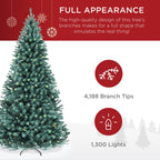 Pre-Lit Artificial Blue Spruce Christmas Tree w/Easy Assembly