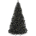 Pre-Lit Artificial Black Spruce Christmas Tree w/Easy Assembly