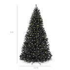 Pre-Lit Artificial Black Spruce Christmas Tree w/Easy Assembly