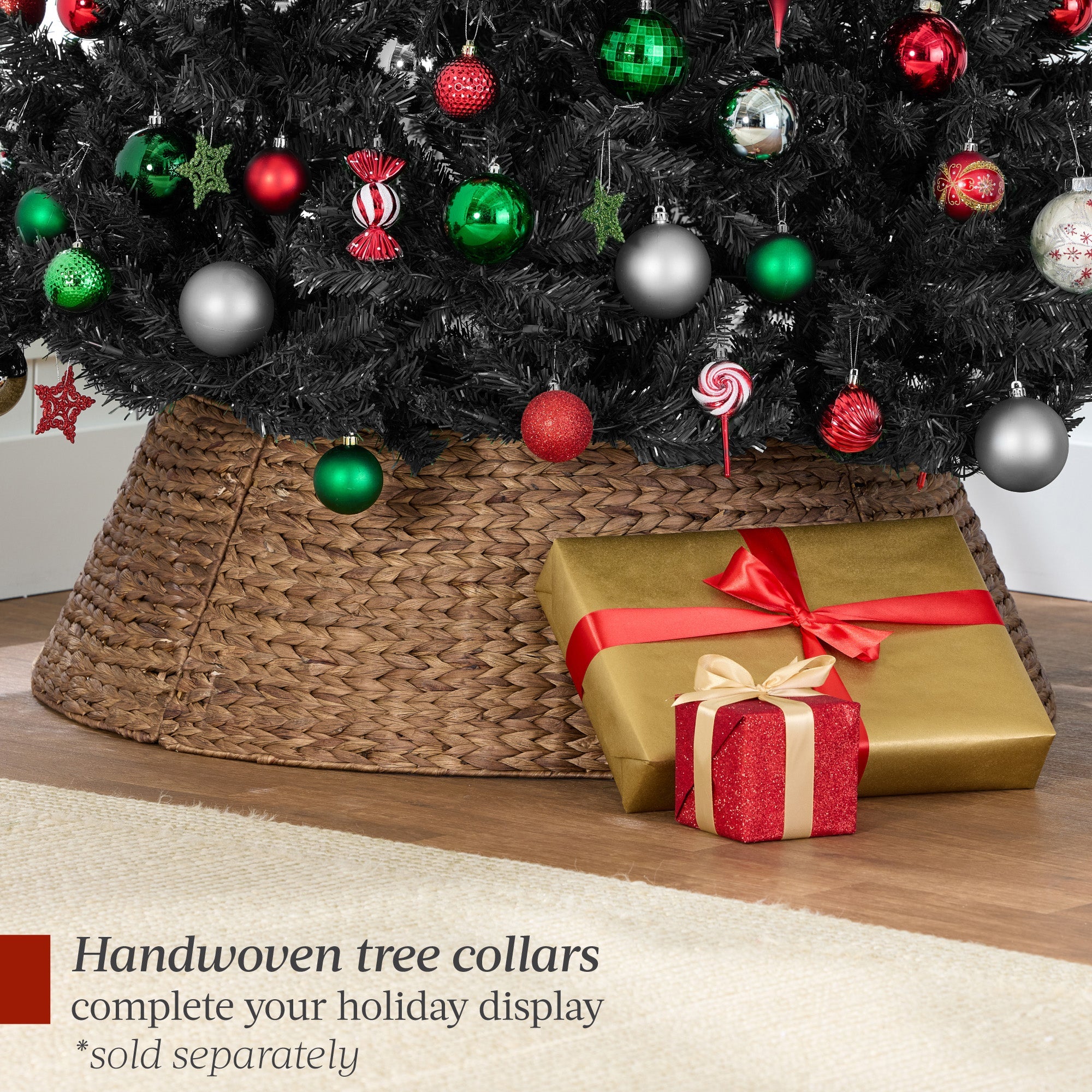Pre-Lit Artificial Black Spruce Christmas Tree w/Easy Assembly
