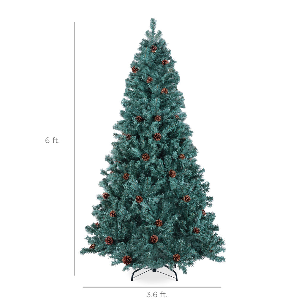 Pre-Decorated Christmas Tree w/ Pinecones