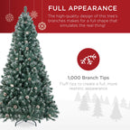 Pre-Decorated Christmas Tree w/ Pinecones Flocked Branch Tips