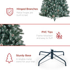Pre-Decorated Christmas Tree w/ Pinecones Flocked Branch Tips