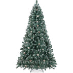 Pre-Decorated Christmas Tree w/ Pinecones Flocked Branch Tips