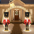 Pop Up Christmas Nutcracker w/150 LED Lights for Outdoor Indoor 5ft