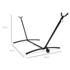 Portable Heavy-Duty Steel Hammock Stand w/ Built-In Wheel Case - 9ft