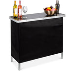 Portable Pop-Up Bar Table w/ Carrying Case Removable Skirt