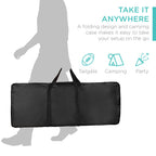 Portable Pop-Up Bar Table w/ Carrying Case Removable Skirt