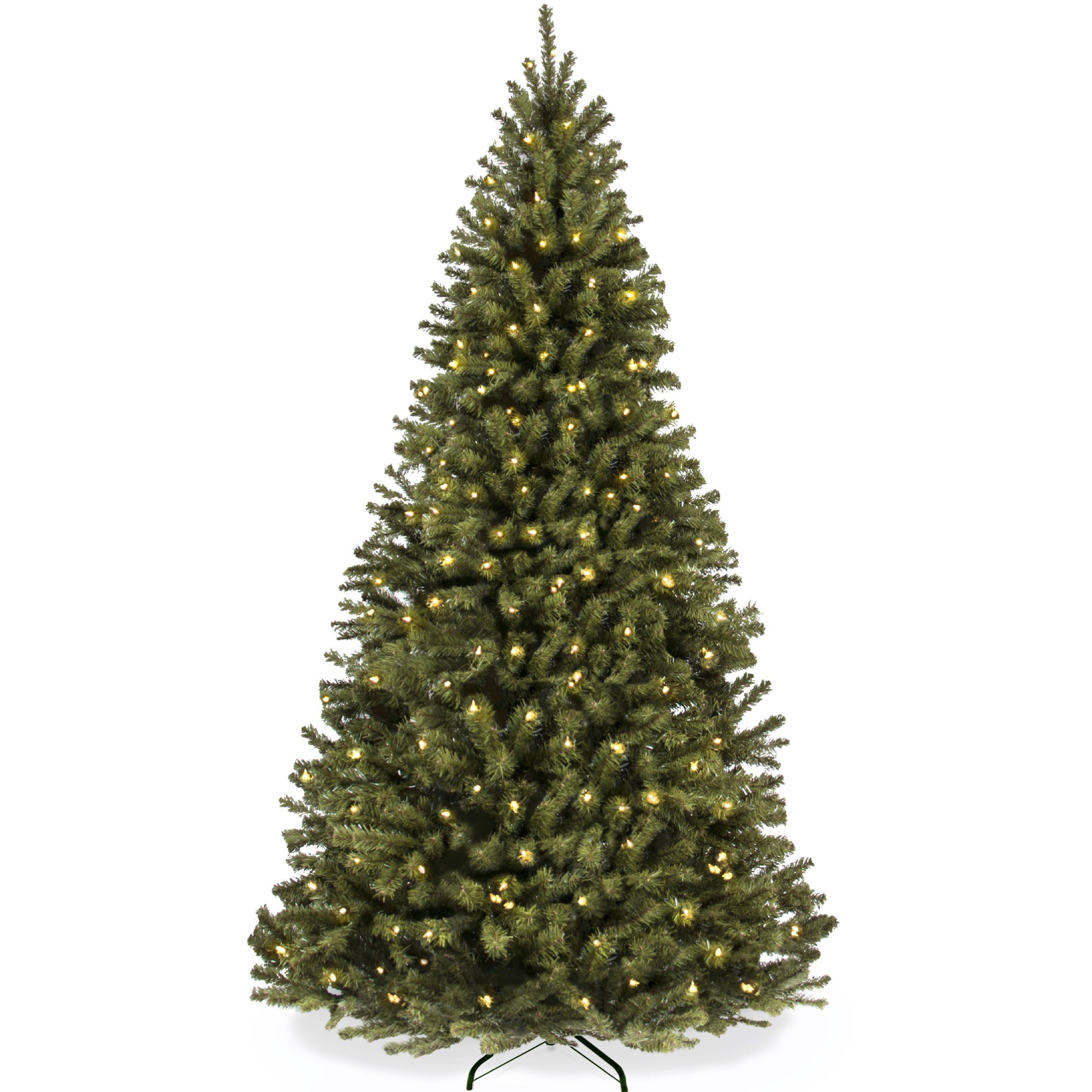 Pre-Lit Artificial Green Spruce Christmas Tree w/Easy Assembly