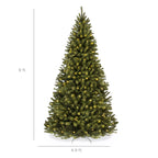 Pre-Lit Artificial Green Spruce Christmas Tree w/Easy Assembly