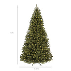 Pre-Lit Artificial Green Spruce Christmas Tree w/Easy Assembly