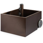 Portable Steel Umbrella Base Stand Up to 150 lbs w/ Fillable Planter Wheels