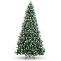 Pre-Decorated Christmas Tree w/ Pinecones Flocked Branch Tips