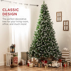 Pre-Decorated Christmas Tree w/ Pinecones Flocked Branch Tips