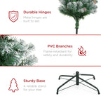 Pre-Decorated Christmas Tree w/ Pinecones Flocked Branch Tips