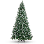 Pre-Decorated Christmas Tree w/ Pinecones Flocked Branch Tips