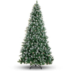 Pre-Decorated Christmas Tree w/ Pinecones Flocked Branch Tips
