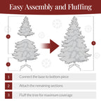 Pre-Lit Artificial Black Christmas Tree w/ Incandescent Lights Metal Stand