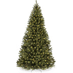 Pre-Lit Artificial Green Spruce Christmas Tree w/Easy Assembly