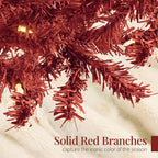 Pre-Lit Artificial Burgundy Christmas Tree w/ Incandescent Lights