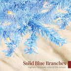 Pre-Lit Artificial Baby Blue Christmas Tree w/ Incandescent Lights