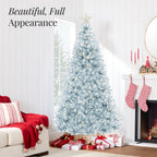 Pre-Lit Artificial Ice Blue Christmas Tree w/ Incandescent Lights