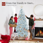 Pre-Lit Artificial Ice Blue Christmas Tree w/ Incandescent Lights