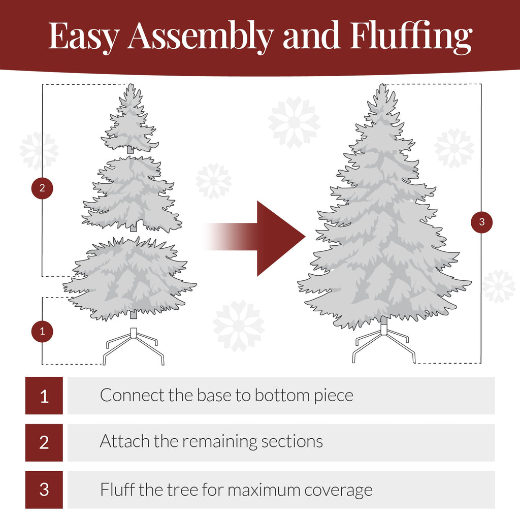 Pre-Lit Artificial Ice Blue Christmas Tree w/ Incandescent Lights