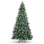 Pre-Decorated Christmas Tree w/ Pinecones Flocked Branch Tips