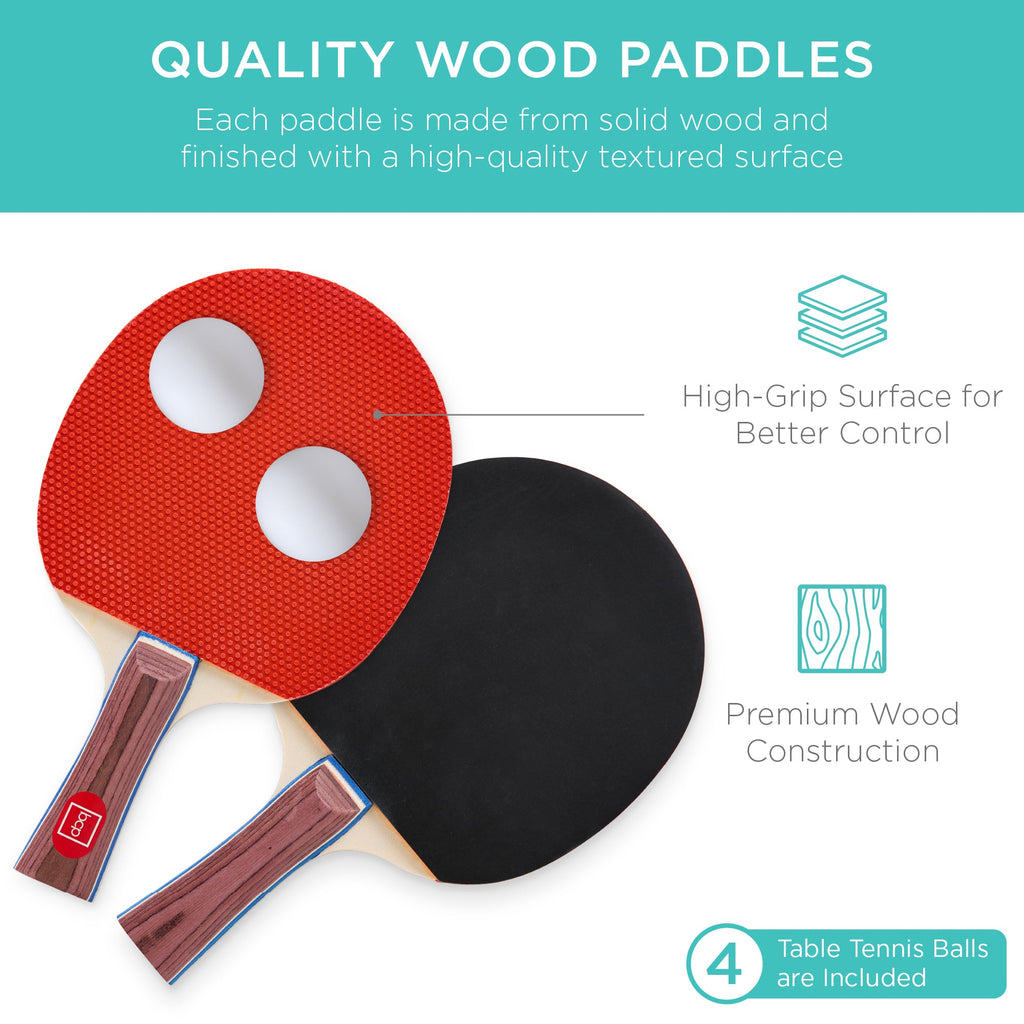 Portable Ping Pong Table Tennis Game Set w/ Paddles Balls - 6x3ft